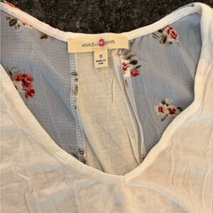 Wishful Park Cream Floral V-Neck Blouse